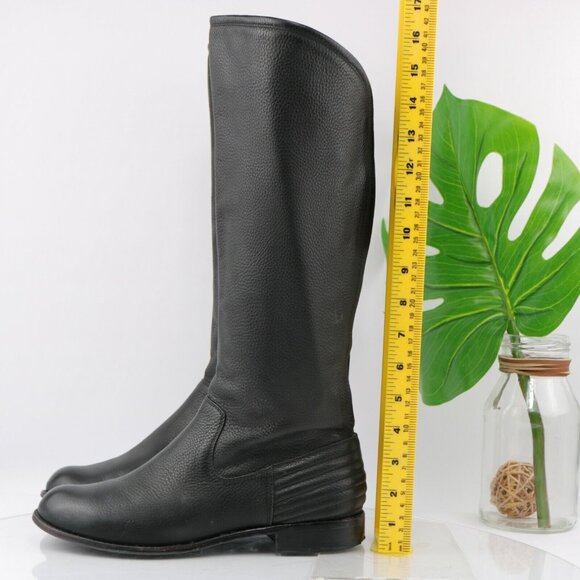 Splendid Womens Oakville Riding Boot Size 8 Tall Black Leather Pull On Elastic - Picture 7 of 12